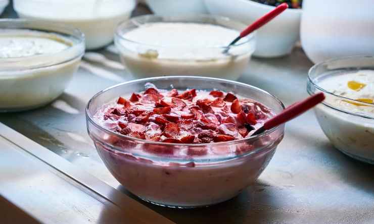 yogurt con le fragole