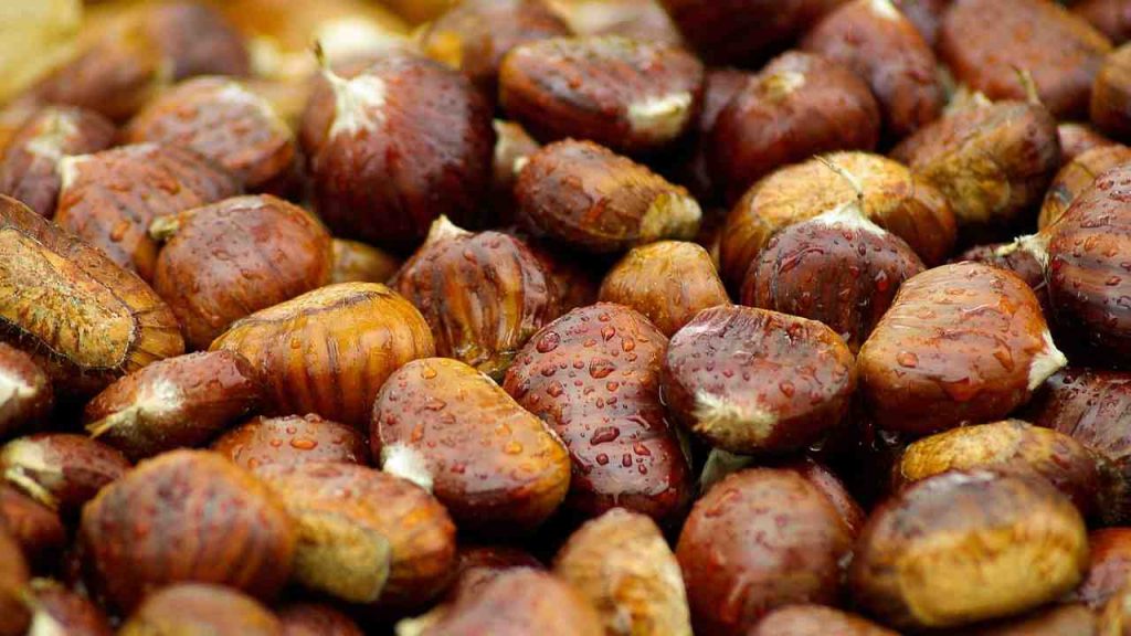 sbucciare castagne