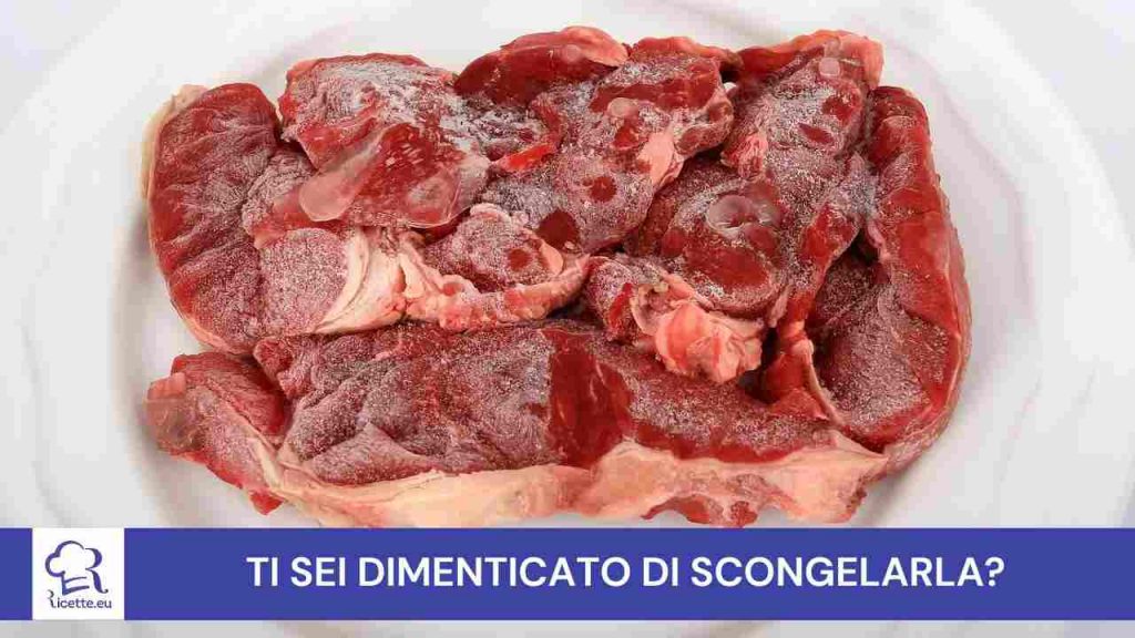 Scongelare la carne